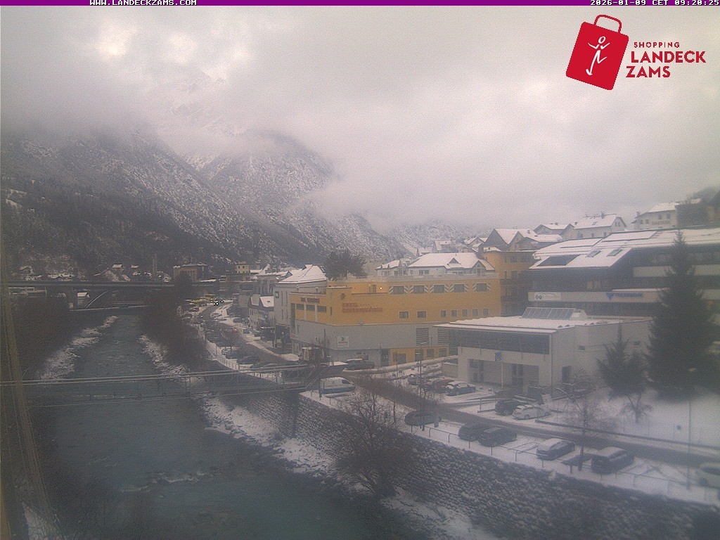 Archiv Foto Webcam Landeck: Blick auf den Inn