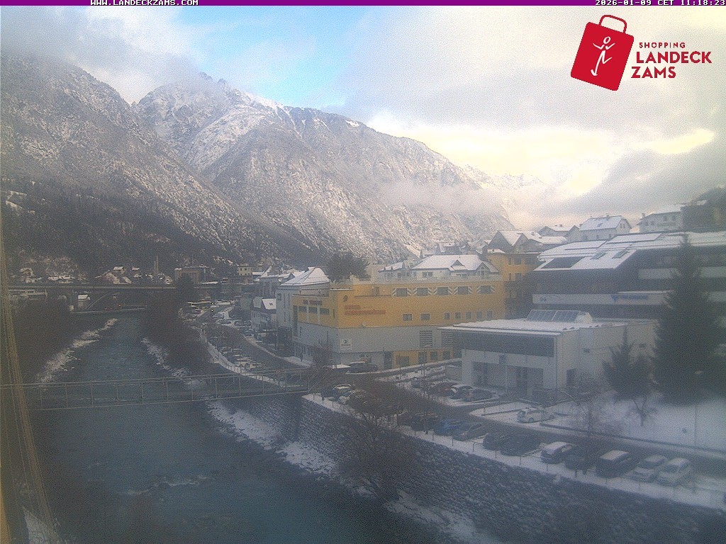 Archiv Foto Webcam Landeck: Blick auf den Inn