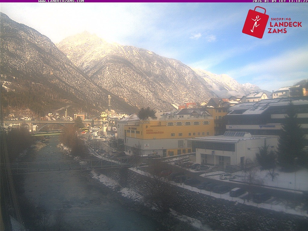 Archiv Foto Webcam Landeck: Blick auf den Inn