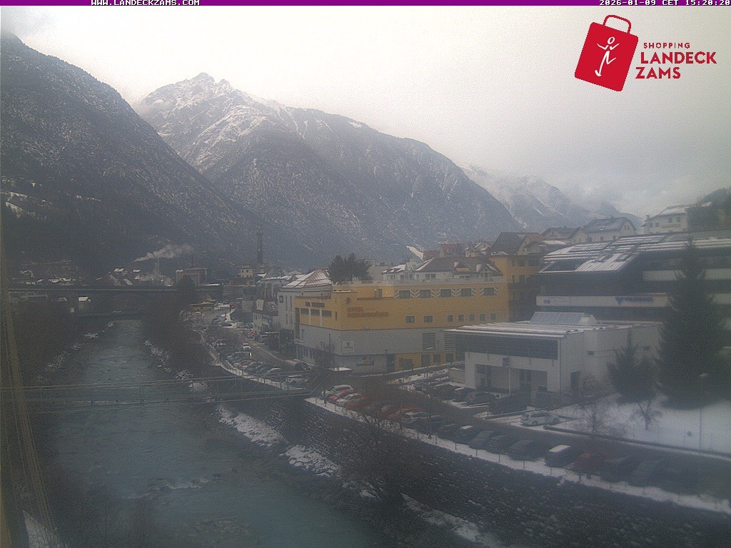 Archiv Foto Webcam Landeck: Blick auf den Inn