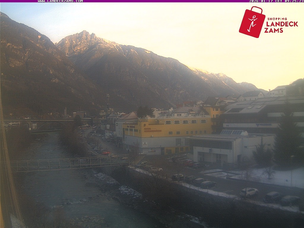 Archiv Foto Webcam Landeck: Blick auf den Inn