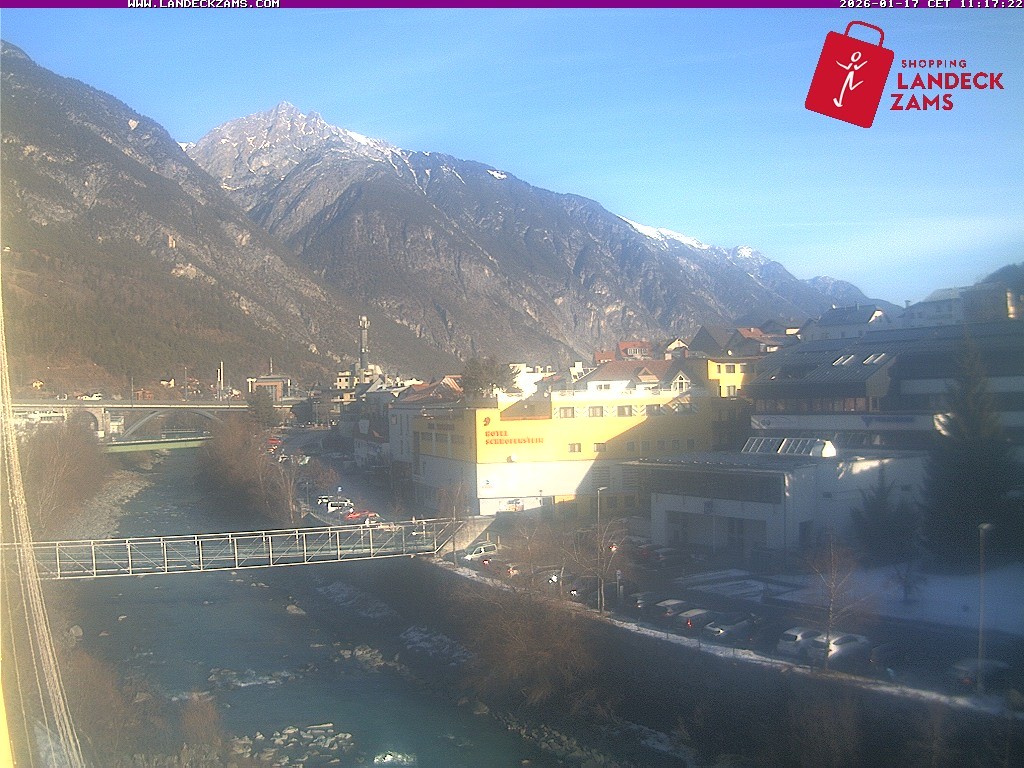 Archiv Foto Webcam Landeck: Blick auf den Inn