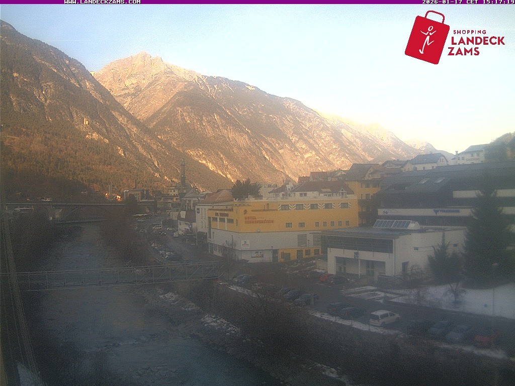 Archiv Foto Webcam Landeck: Blick auf den Inn