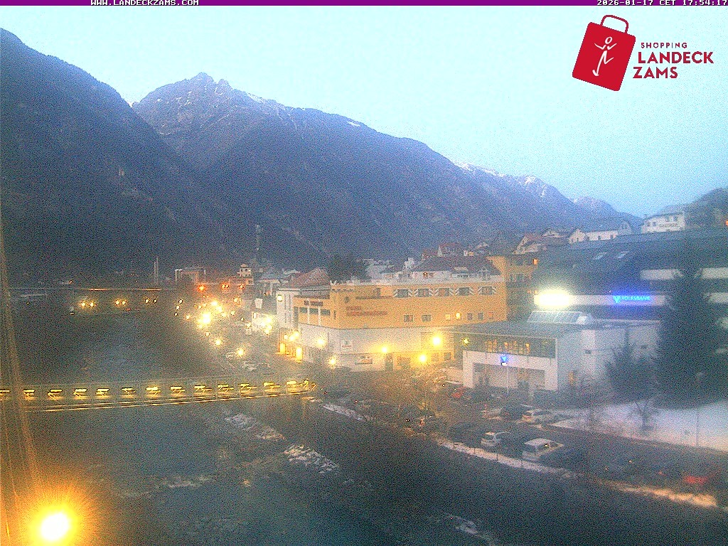 Archiv Foto Webcam Landeck: Blick auf den Inn