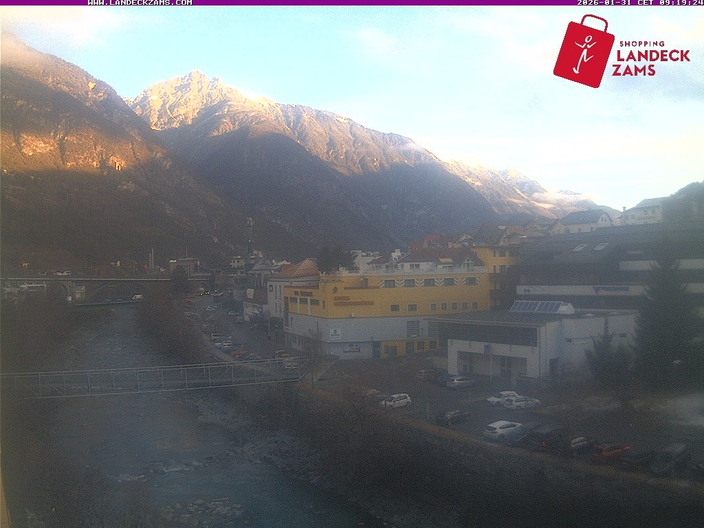 Archiv Foto Webcam Landeck: Blick auf den Inn