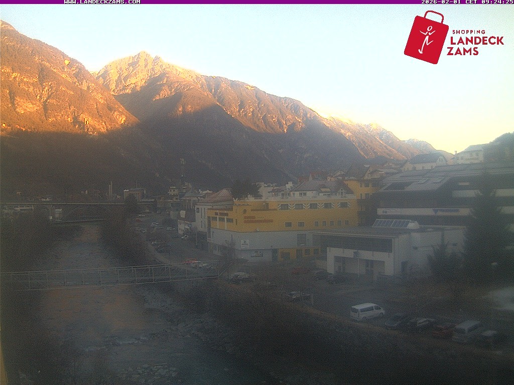 Archiv Foto Webcam Landeck: Blick auf den Inn