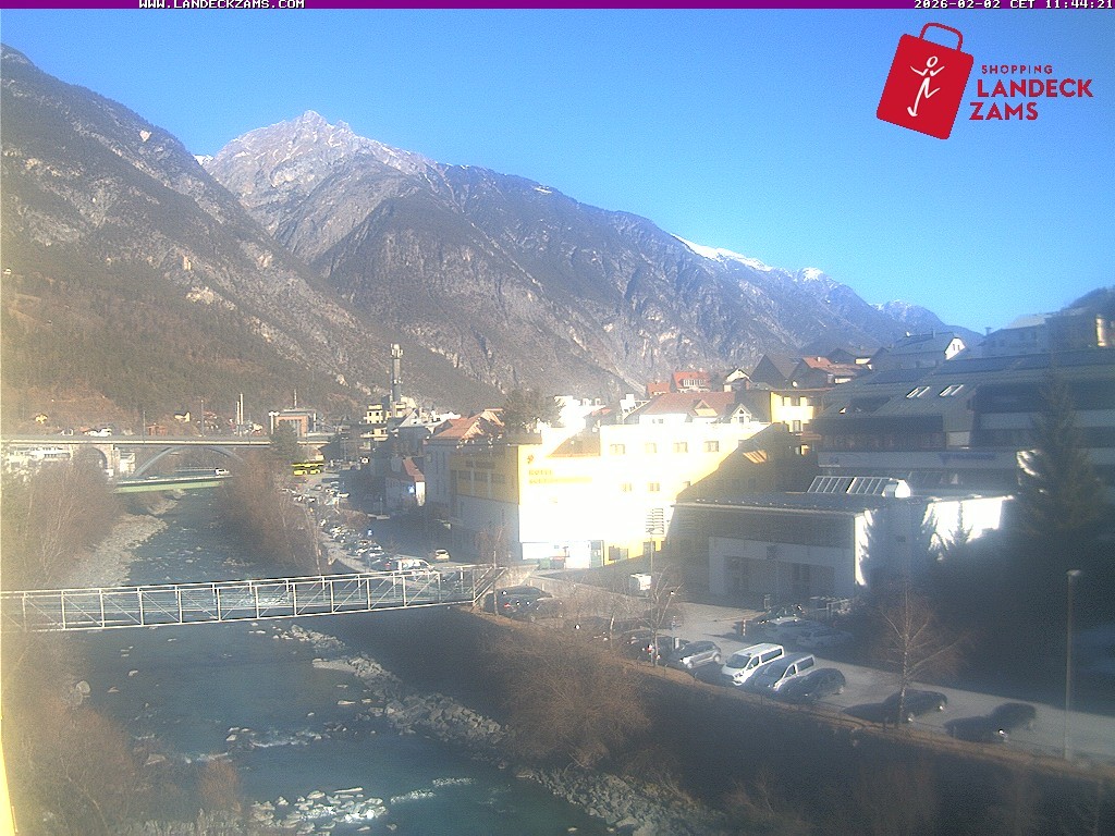 Archiv Foto Webcam Landeck: Blick auf den Inn