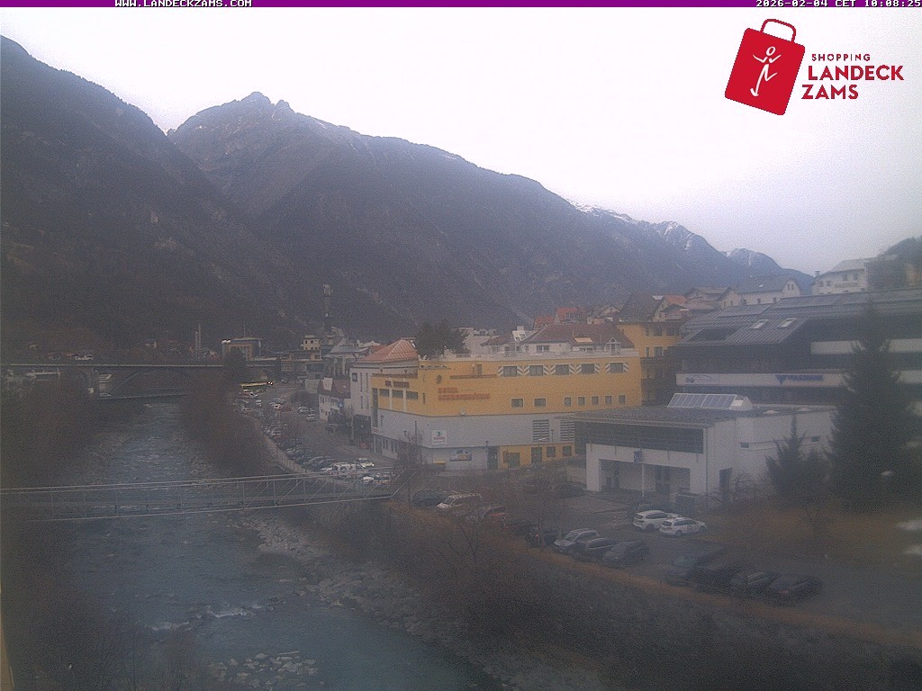 Archiv Foto Webcam Landeck: Blick auf den Inn