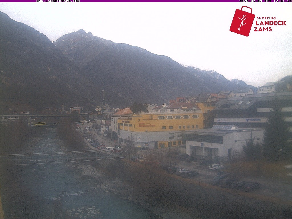 Archiv Foto Webcam Landeck: Blick auf den Inn