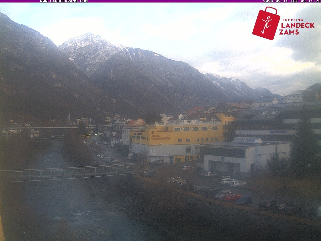 Archiv Foto Webcam Landeck: Blick auf den Inn