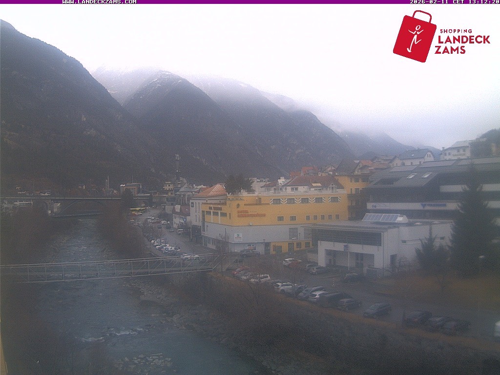 Archiv Foto Webcam Landeck: Blick auf den Inn