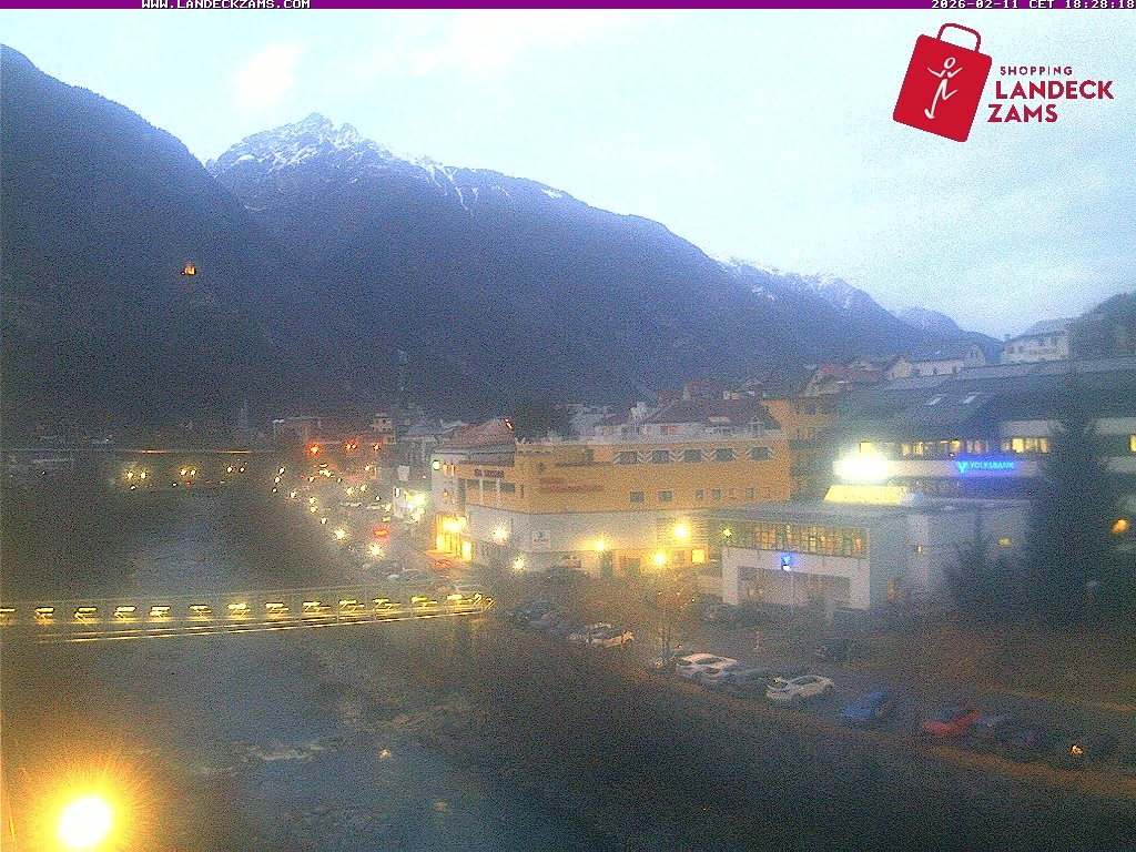 Archiv Foto Webcam Landeck: Blick auf den Inn