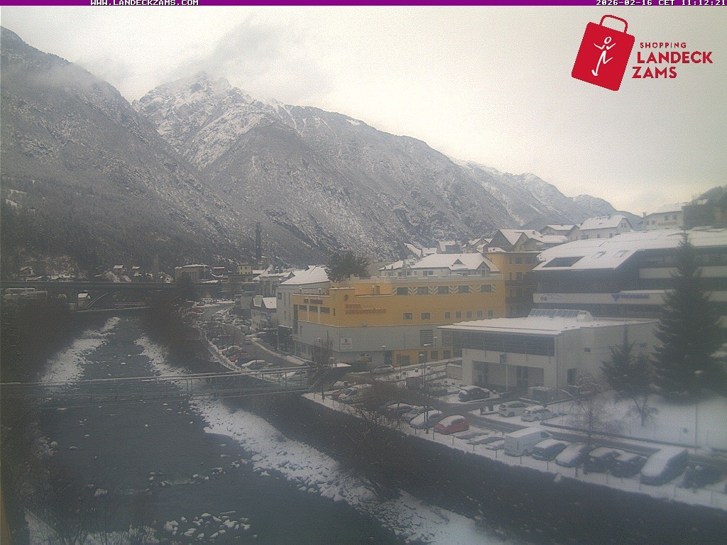 Archiv Foto Webcam Landeck: Blick auf den Inn