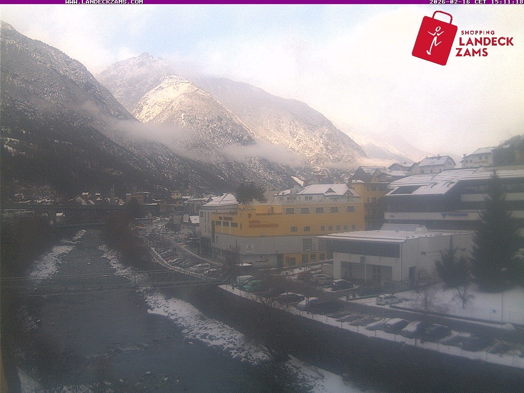 Archiv Foto Webcam Landeck: Blick auf den Inn