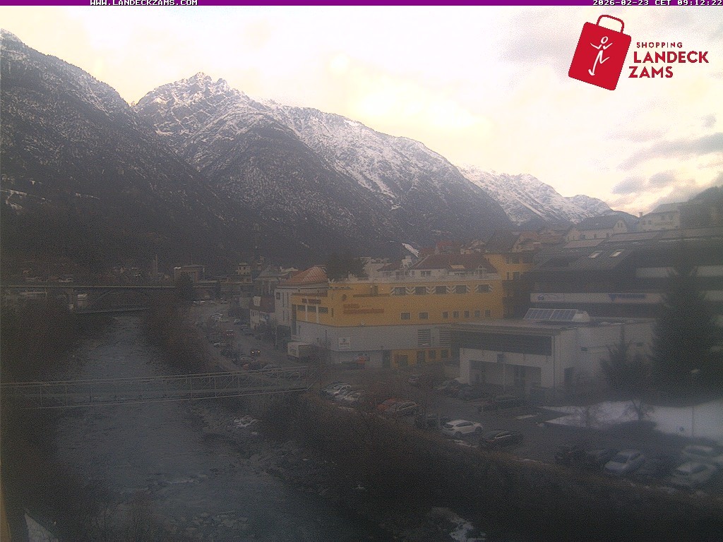 Archiv Foto Webcam Landeck: Blick auf den Inn