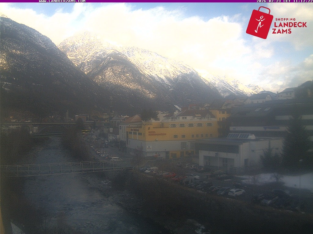 Archiv Foto Webcam Landeck: Blick auf den Inn