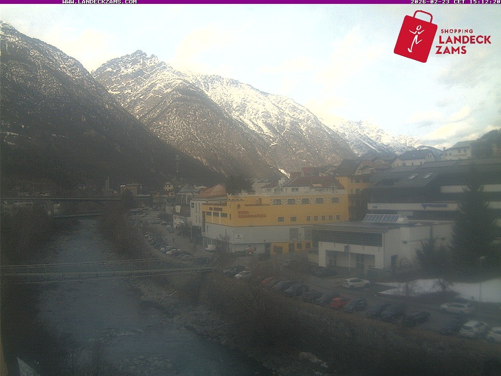 Archiv Foto Webcam Landeck: Blick auf den Inn