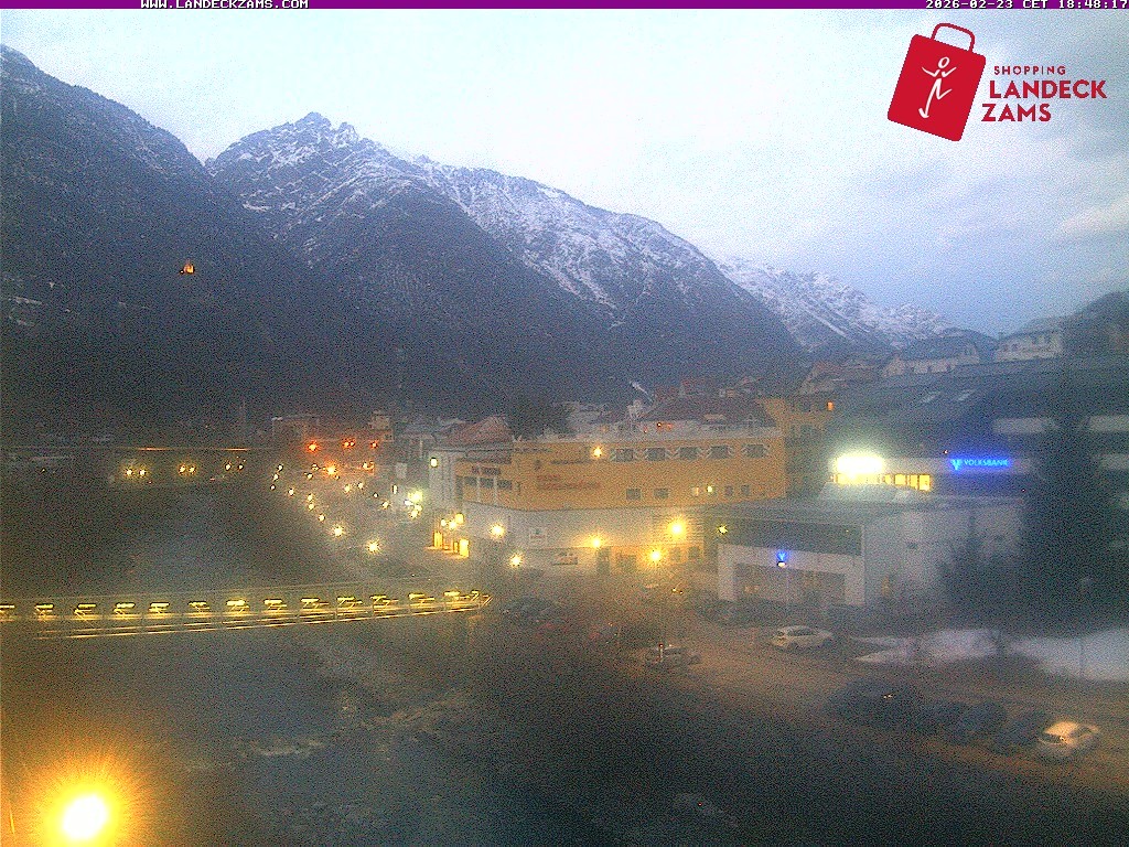 Archiv Foto Webcam Landeck: Blick auf den Inn