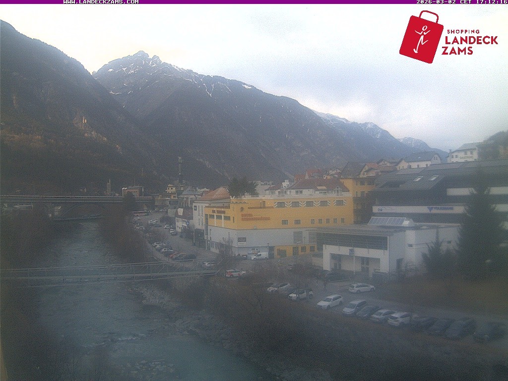 Archiv Foto Webcam Landeck: Blick auf den Inn
