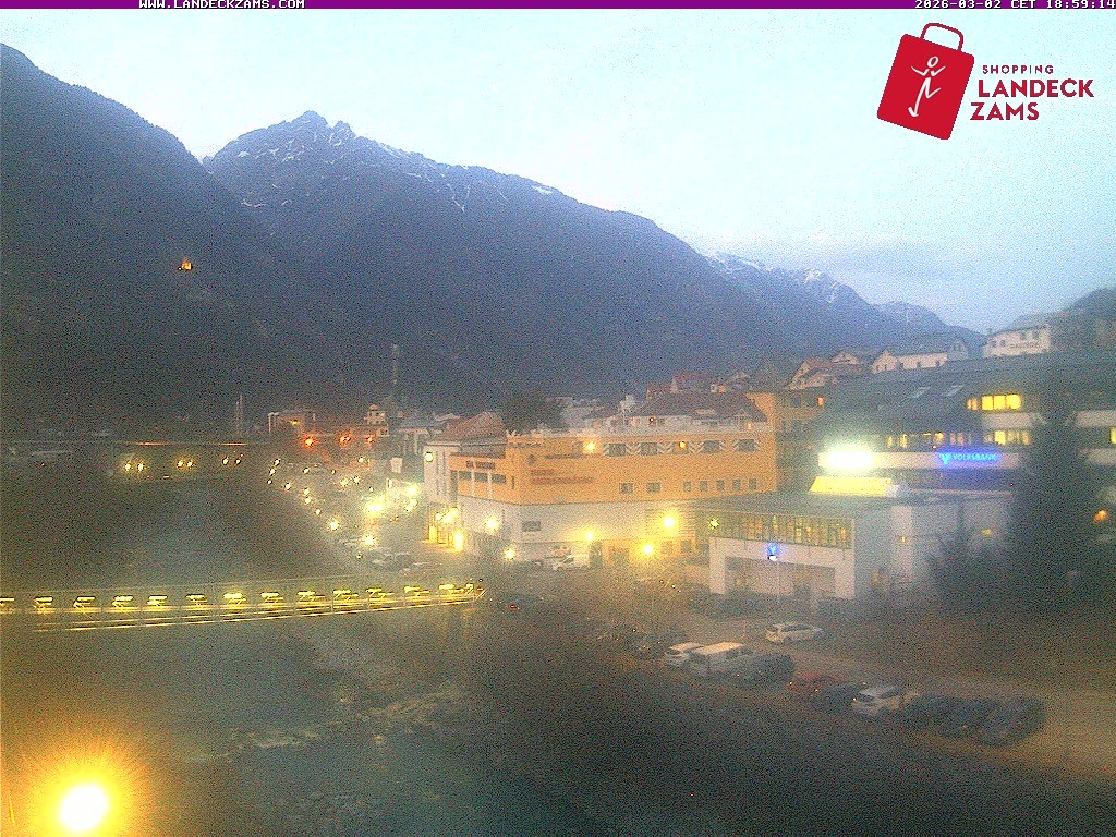 Archiv Foto Webcam Landeck: Blick auf den Inn