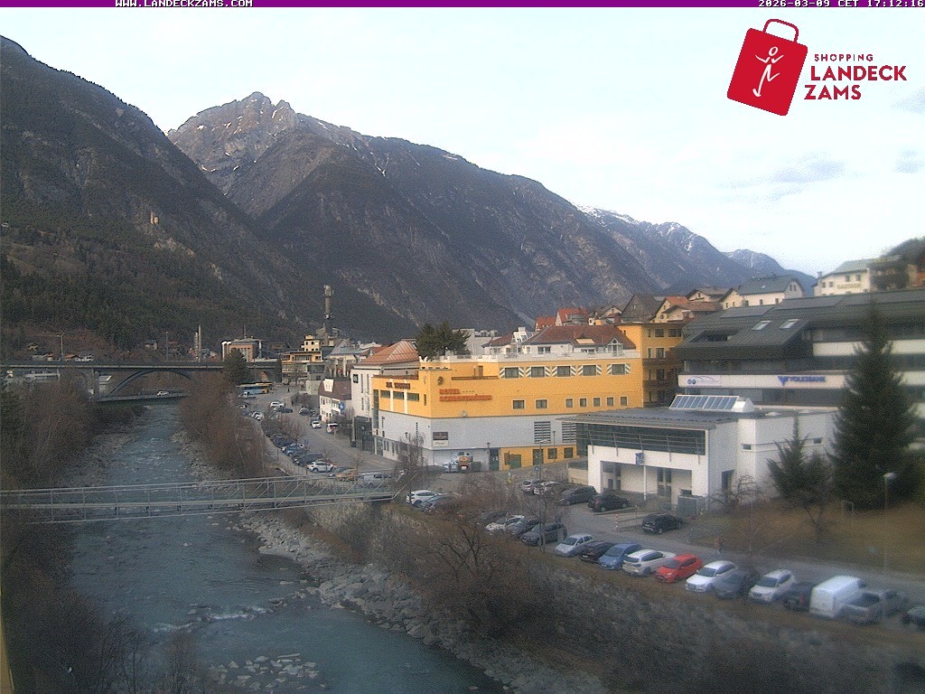 Archiv Foto Webcam Landeck: Blick auf den Inn
