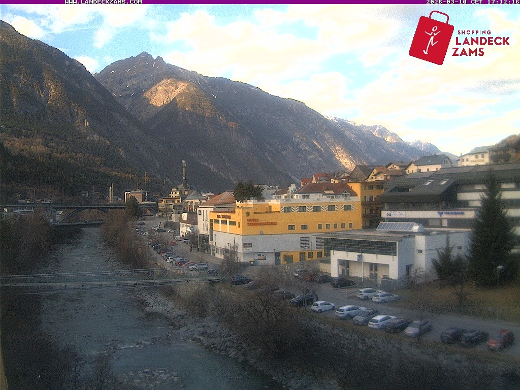 Archiv Foto Webcam Landeck: Blick auf den Inn