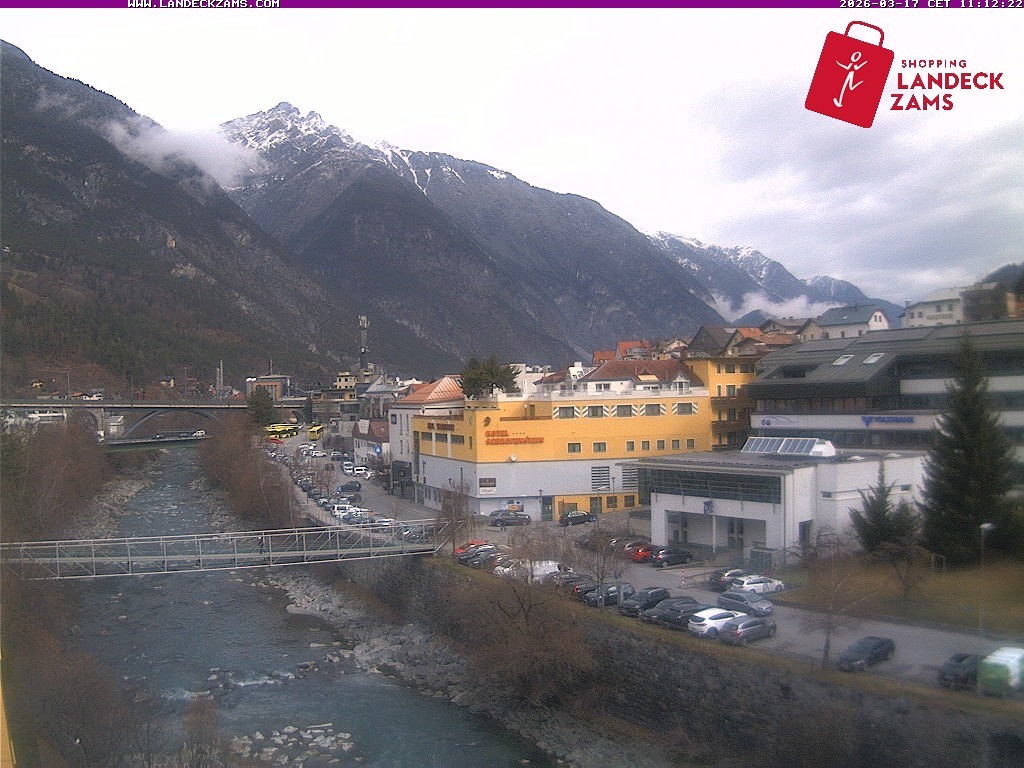 Archiv Foto Webcam Landeck: Blick auf den Inn