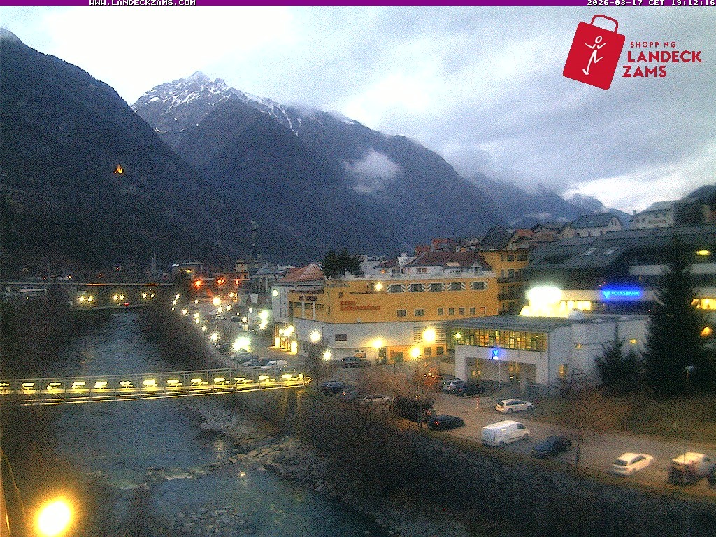 Archiv Foto Webcam Landeck: Blick auf den Inn