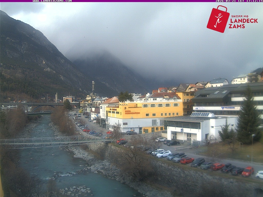 Archiv Foto Webcam Landeck: Blick auf den Inn