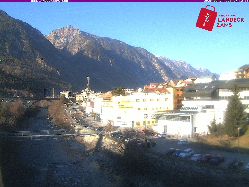 Archiv Foto Webcam Landeck: Blick auf den Inn