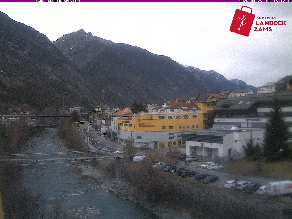 Archiv Foto Webcam Landeck: Blick auf den Inn