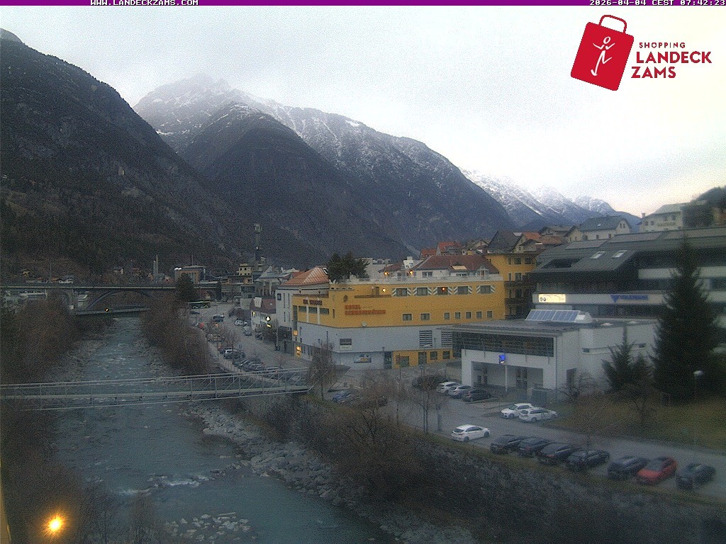 Archiv Foto Webcam Landeck: Blick auf den Inn
