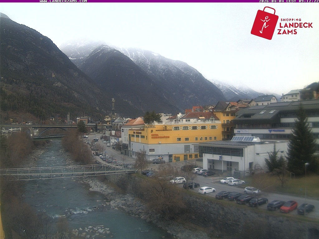 Archiv Foto Webcam Landeck: Blick auf den Inn