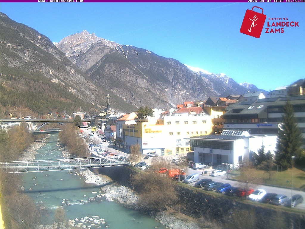 Archiv Foto Webcam Landeck: Blick auf den Inn