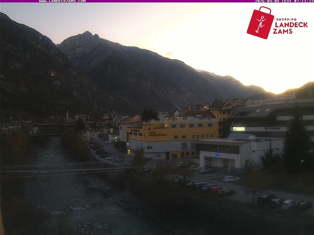 Archiv Foto Webcam Landeck: Blick auf den Inn
