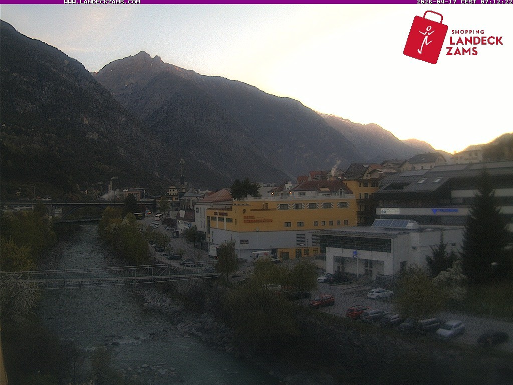 Archiv Foto Webcam Landeck: Blick auf den Inn