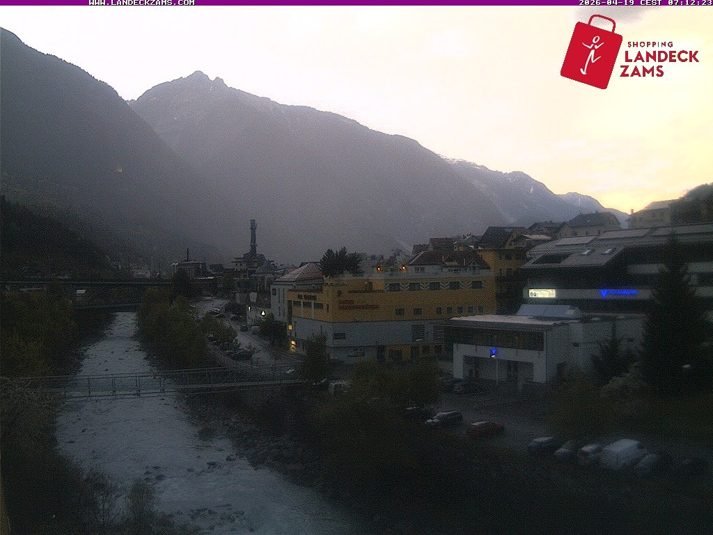 Archiv Foto Webcam Landeck: Blick auf den Inn