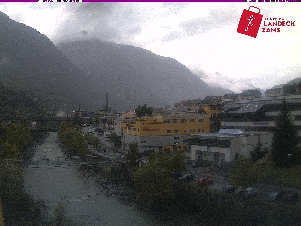 Archiv Foto Webcam Landeck: Blick auf den Inn