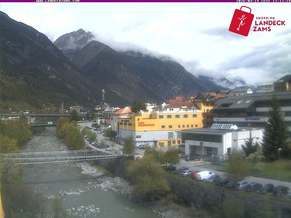 Archiv Foto Webcam Landeck: Blick auf den Inn