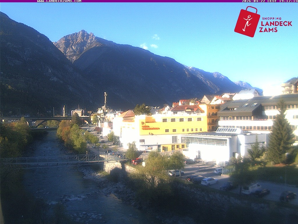 Archiv Foto Webcam Landeck: Blick auf den Inn
