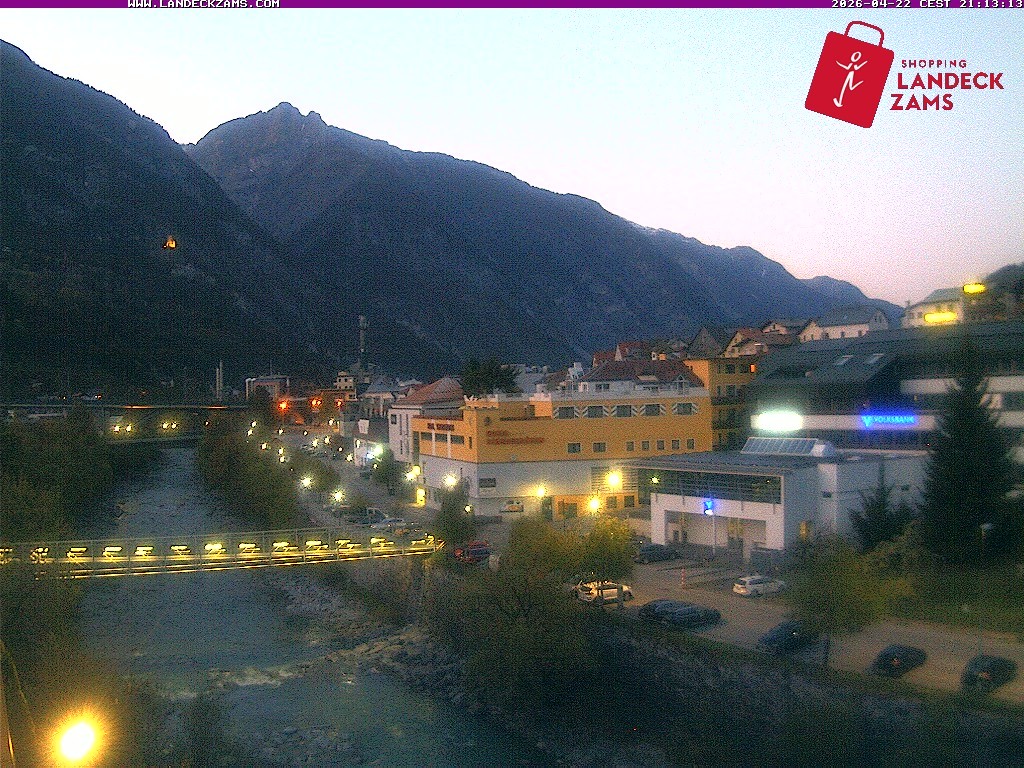 Archiv Foto Webcam Landeck: Blick auf den Inn