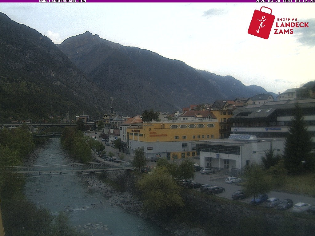 Archiv Foto Webcam Landeck: Blick auf den Inn