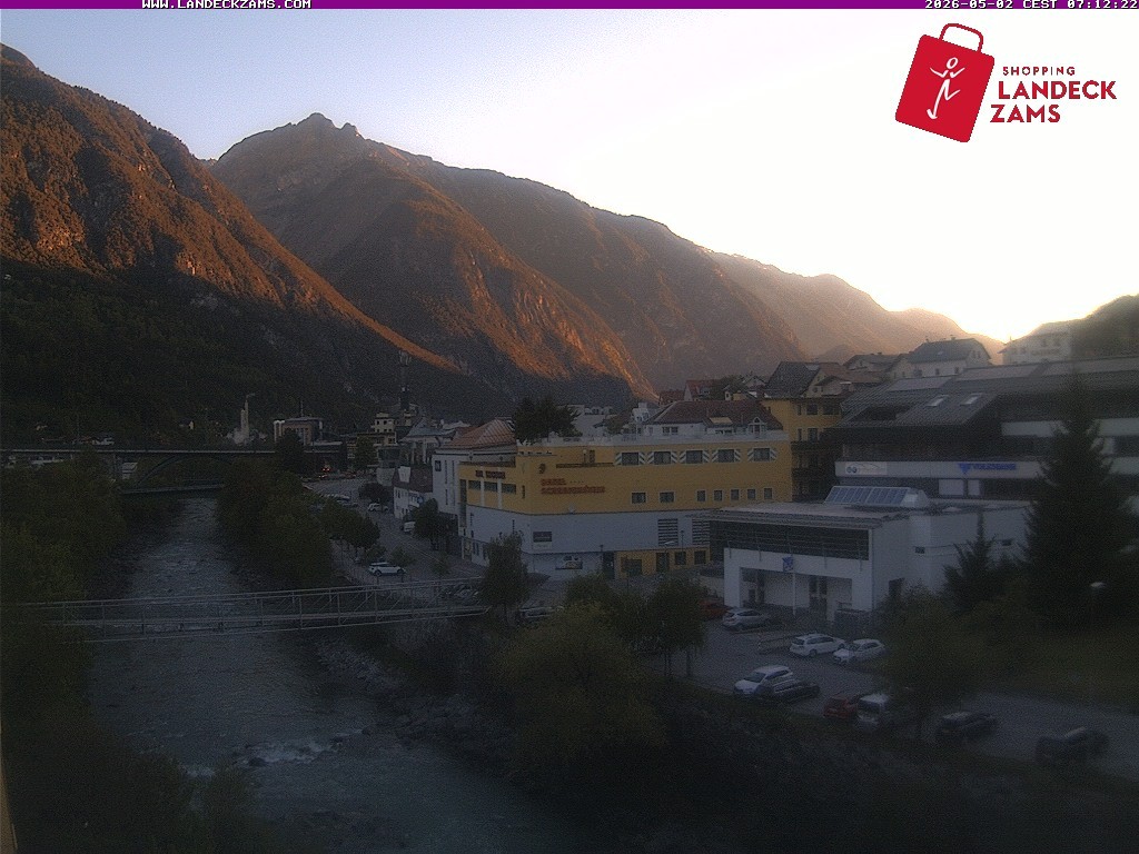 Archiv Foto Webcam Landeck: Blick auf den Inn