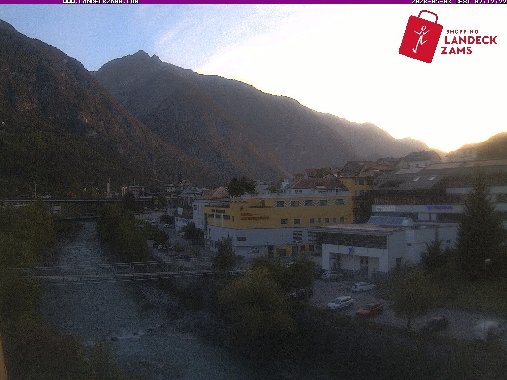 Archiv Foto Webcam Landeck: Blick auf den Inn