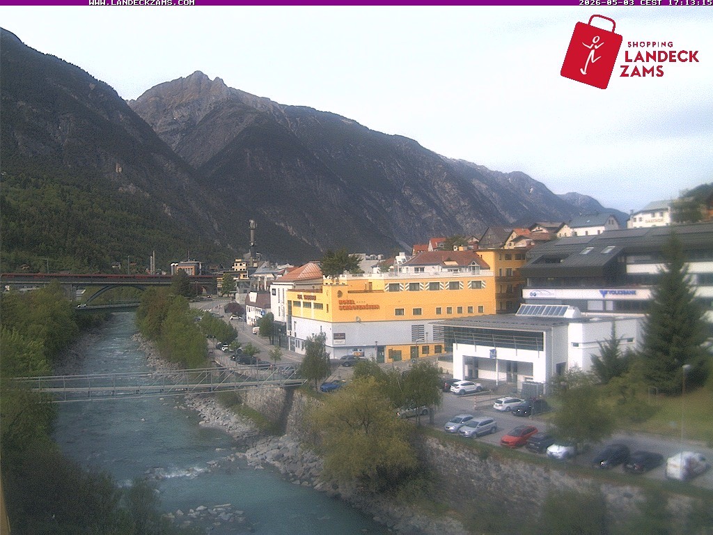 Archiv Foto Webcam Landeck: Blick auf den Inn