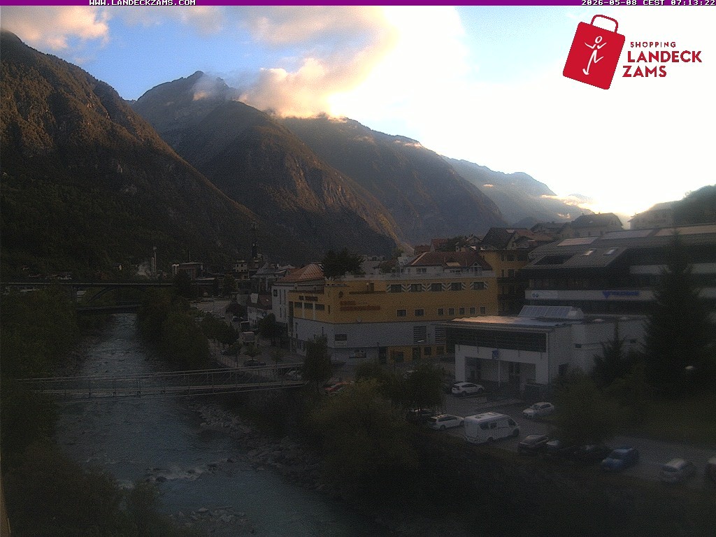 Archiv Foto Webcam Landeck: Blick auf den Inn