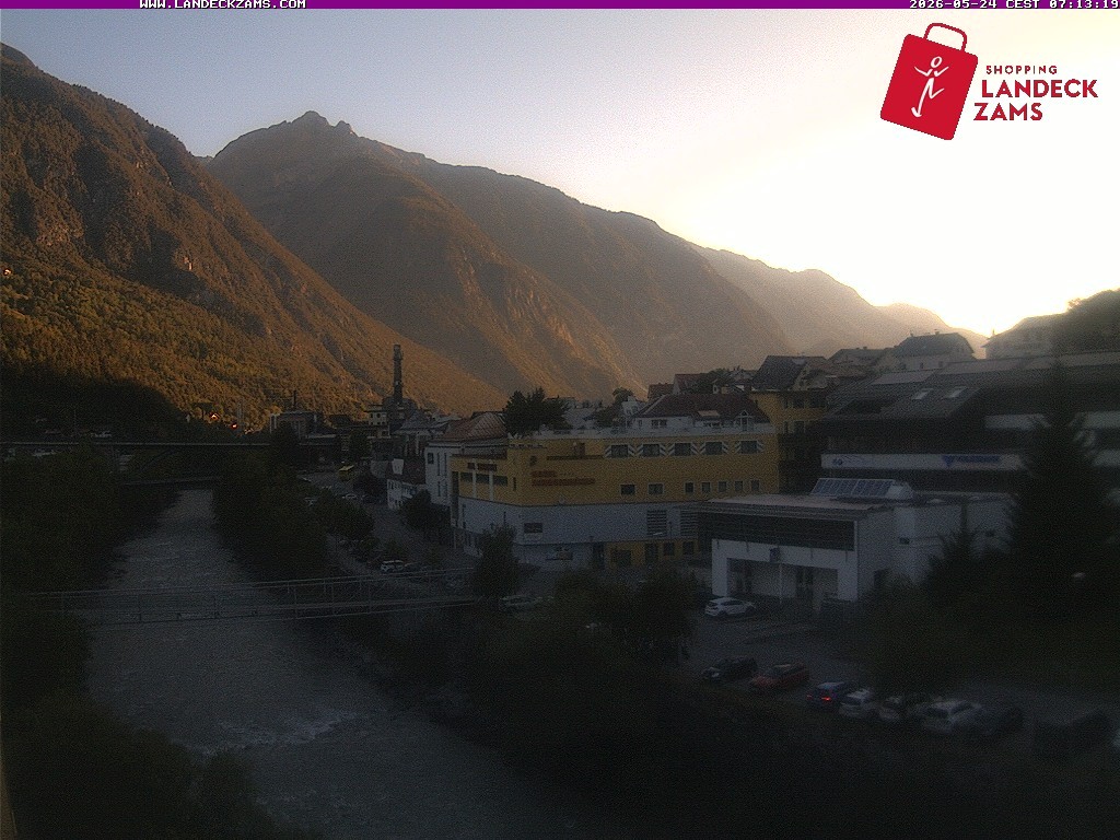 Archiv Foto Webcam Landeck: Blick auf den Inn