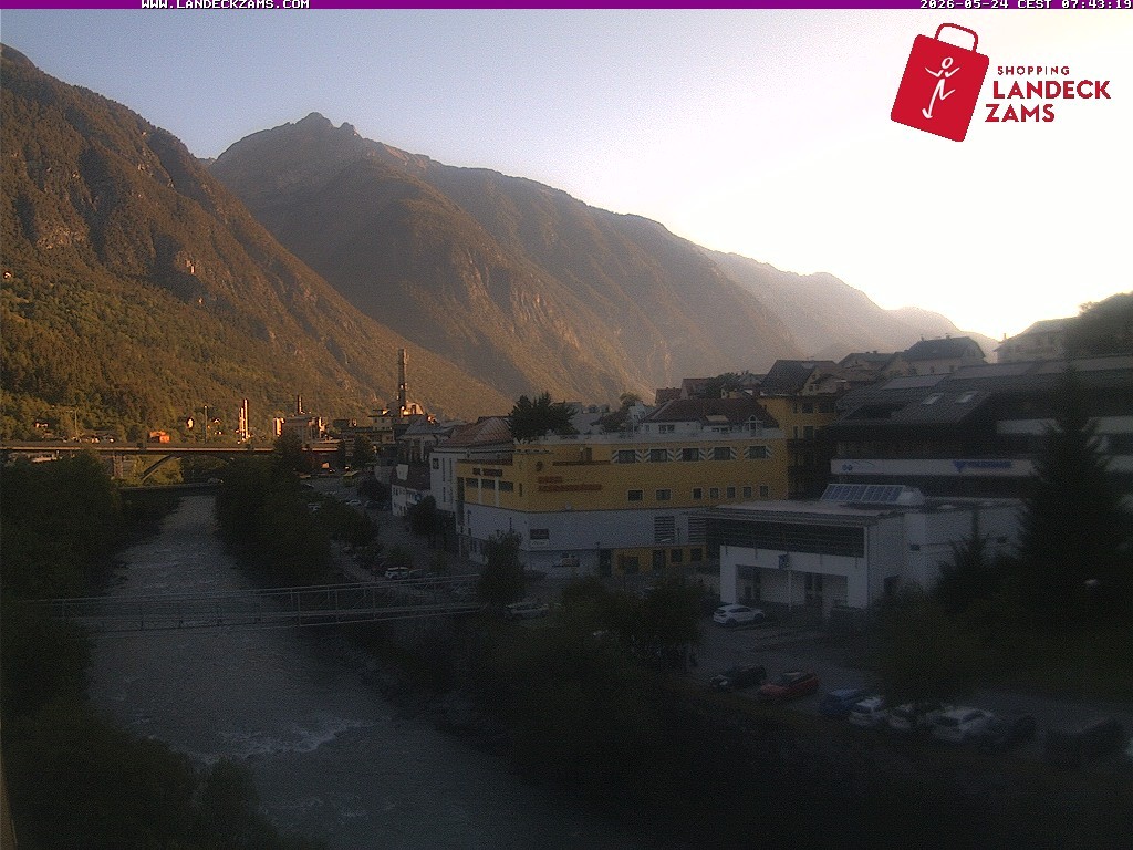 Archiv Foto Webcam Landeck: Blick auf den Inn