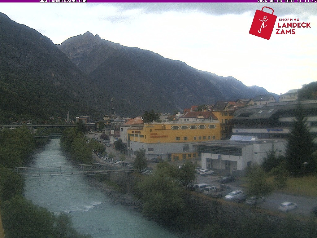 Archiv Foto Webcam Landeck: Blick auf den Inn