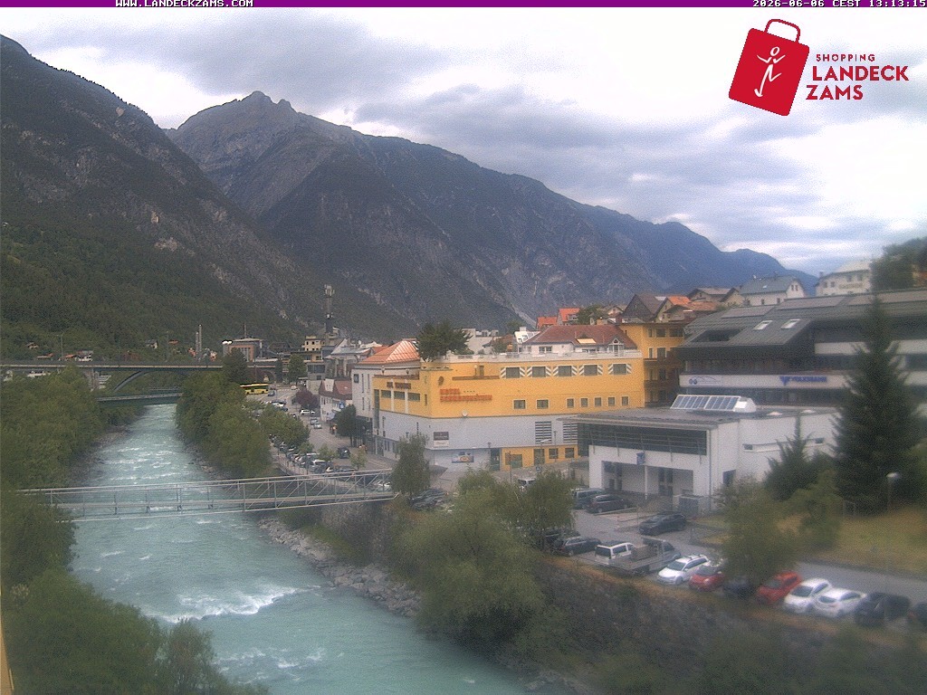 Archiv Foto Webcam Landeck: Blick auf den Inn
